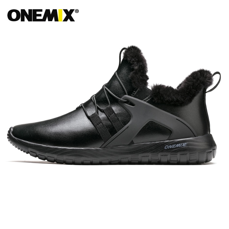 ONEMIX/осенне-зимняя обувь для мужчин; кроссовки для женщин; уличные кроссовки для бега; мягкая подошва; кожаная обувь для прогулок